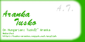 aranka tusko business card